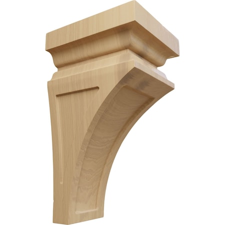 Ekena Millwork 6"W x 6 3/4"D x 12"H Large Nevio Wood Corbel, Cherry CORW06X06X12NECH